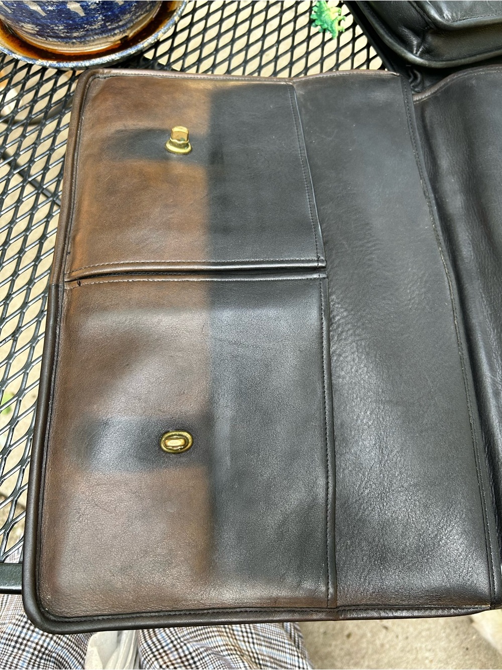 Coach Vintage Brown NYC Leather Briefcase with Brass Hardware - Picture 8 of 15